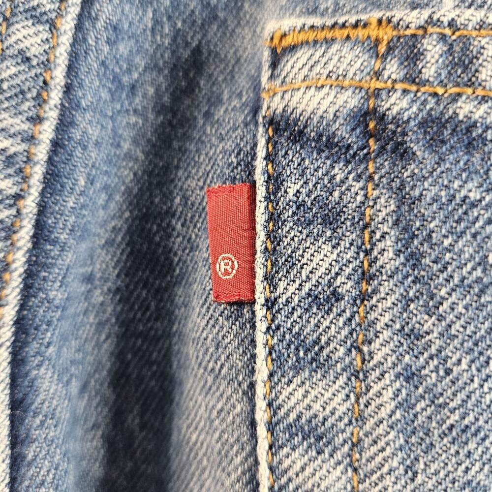 VTG Levis 505 Jeans Men 38x30 Denim Regular Fit Straight Leg Red Tab 90s - Picture 7 of 9